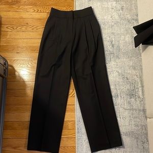 Argent high waist pleated front pants